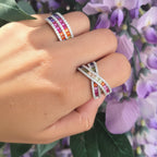 Cross Over Rainbow Ring - Terciany 