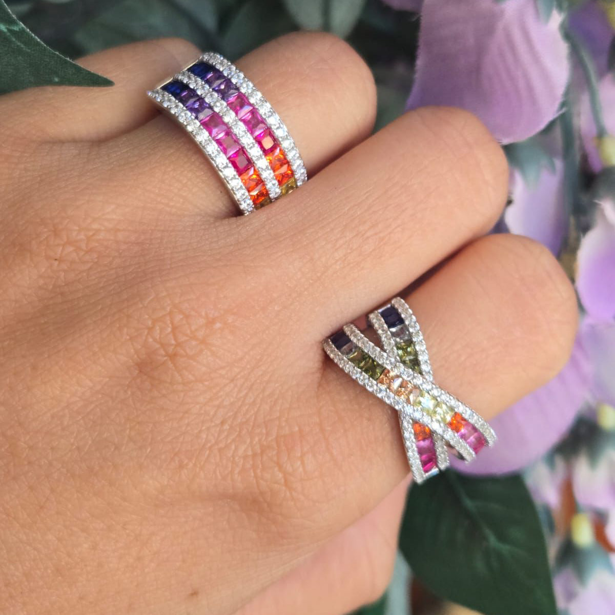 Cross Over Rainbow Ring - Terciany 