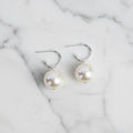 Sterling Silver Freshwater Pearl Convertible Hoop Earrings