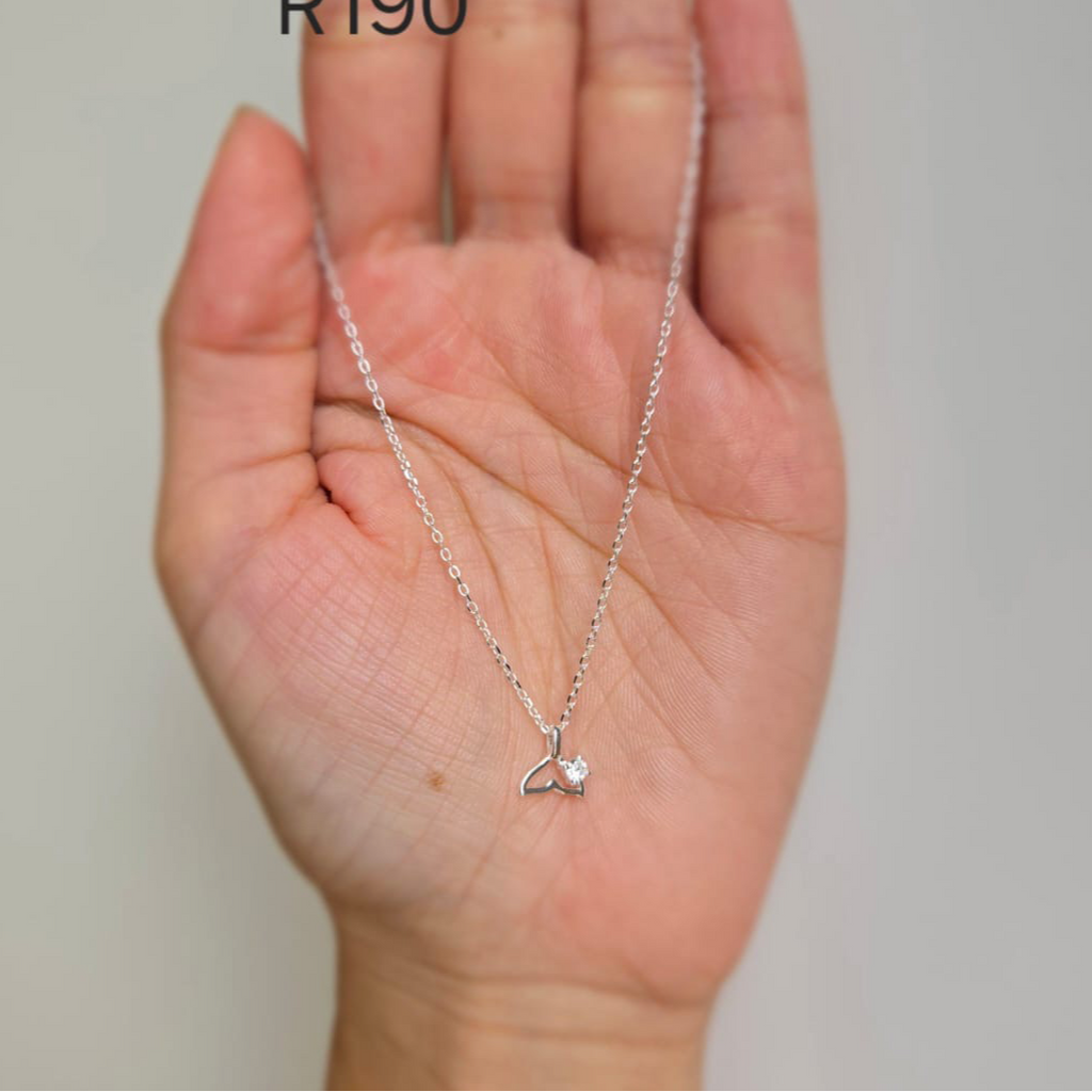 Whale Tail Necklace With Bling In Tail