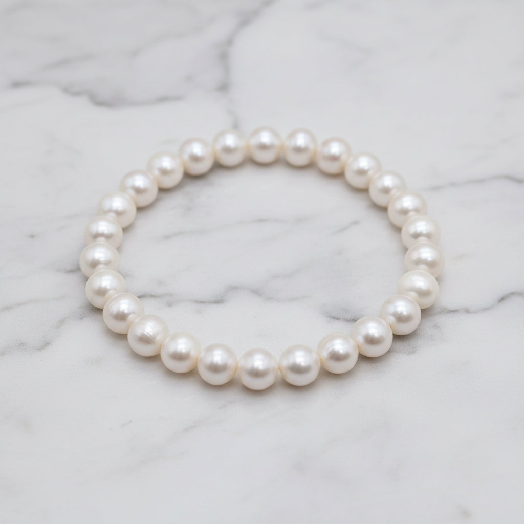 White Freshwater Pearl Bracelet