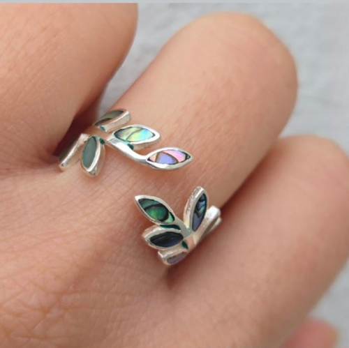Mother Of Pearl Leaf Ring - Terciany 