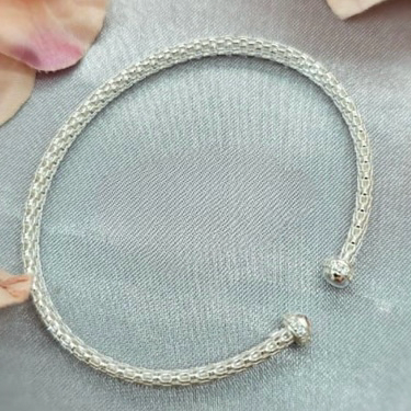 Sterling Silver Mesh Bangle