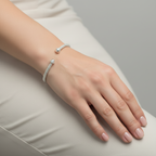Sterling Silver Mesh Bangle - Terciany 