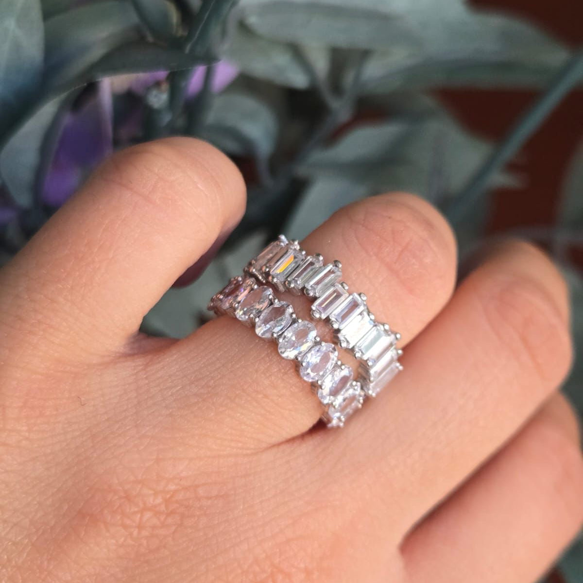 Eternity Ring With Baguette Stonewall Around - Terciany 