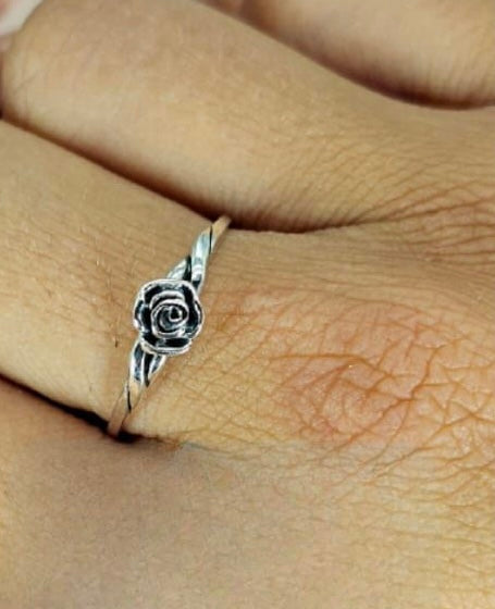 Sterling Silver Rose Ring