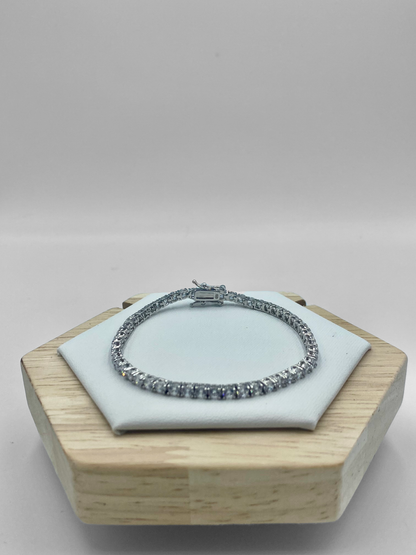 3 mm cubic zirconia tennis bracelet