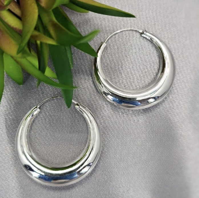 35mm wide hoop earrings