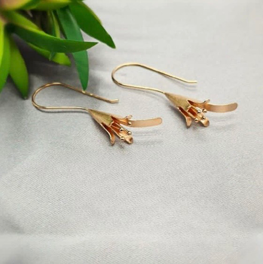 Rose Gold Snowdrop Earrings