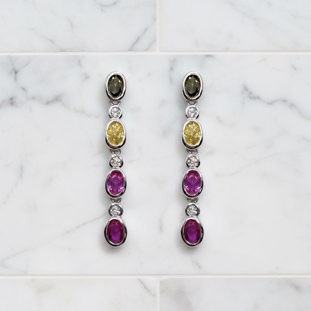 Colourful Drop Earrings - Terciany 