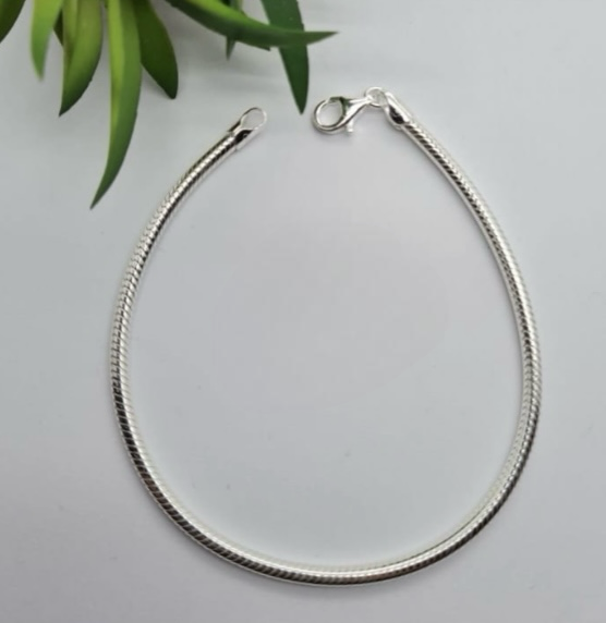 21 Cm Sterling Silver Snake Chain Bracelet
