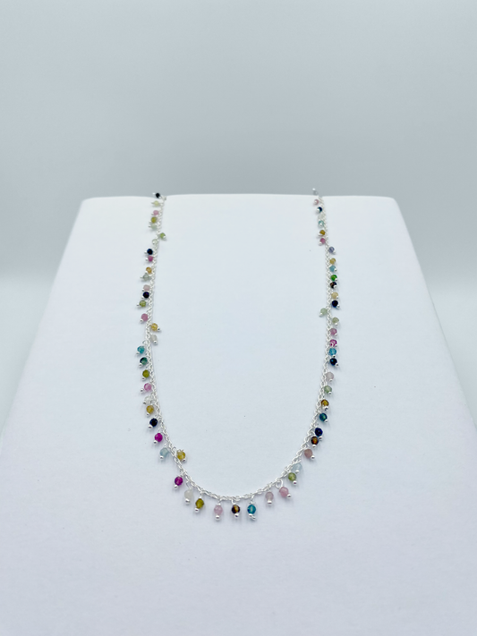 Tourmaline drops necklace