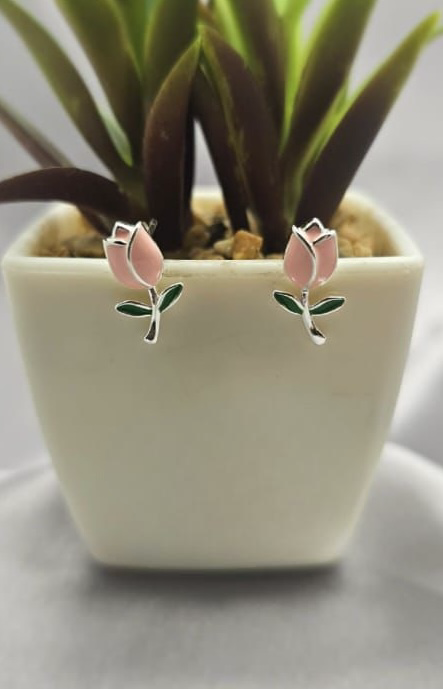 15X8 Mm Pink Rosé Studs