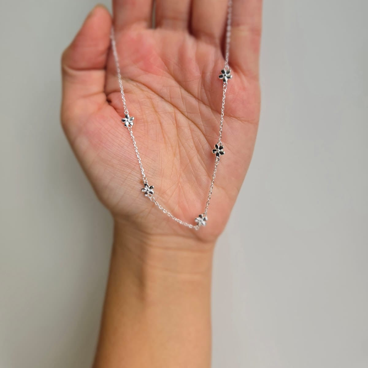 Flower In Necklace Chain