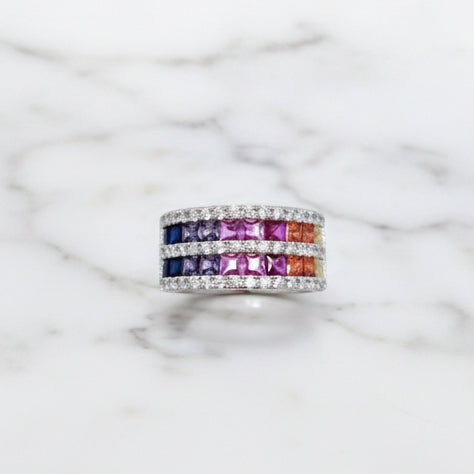Double Band Rainbow Ring - Terciany 