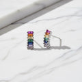 Rainbow Coloured Stud Earrings - Terciany 