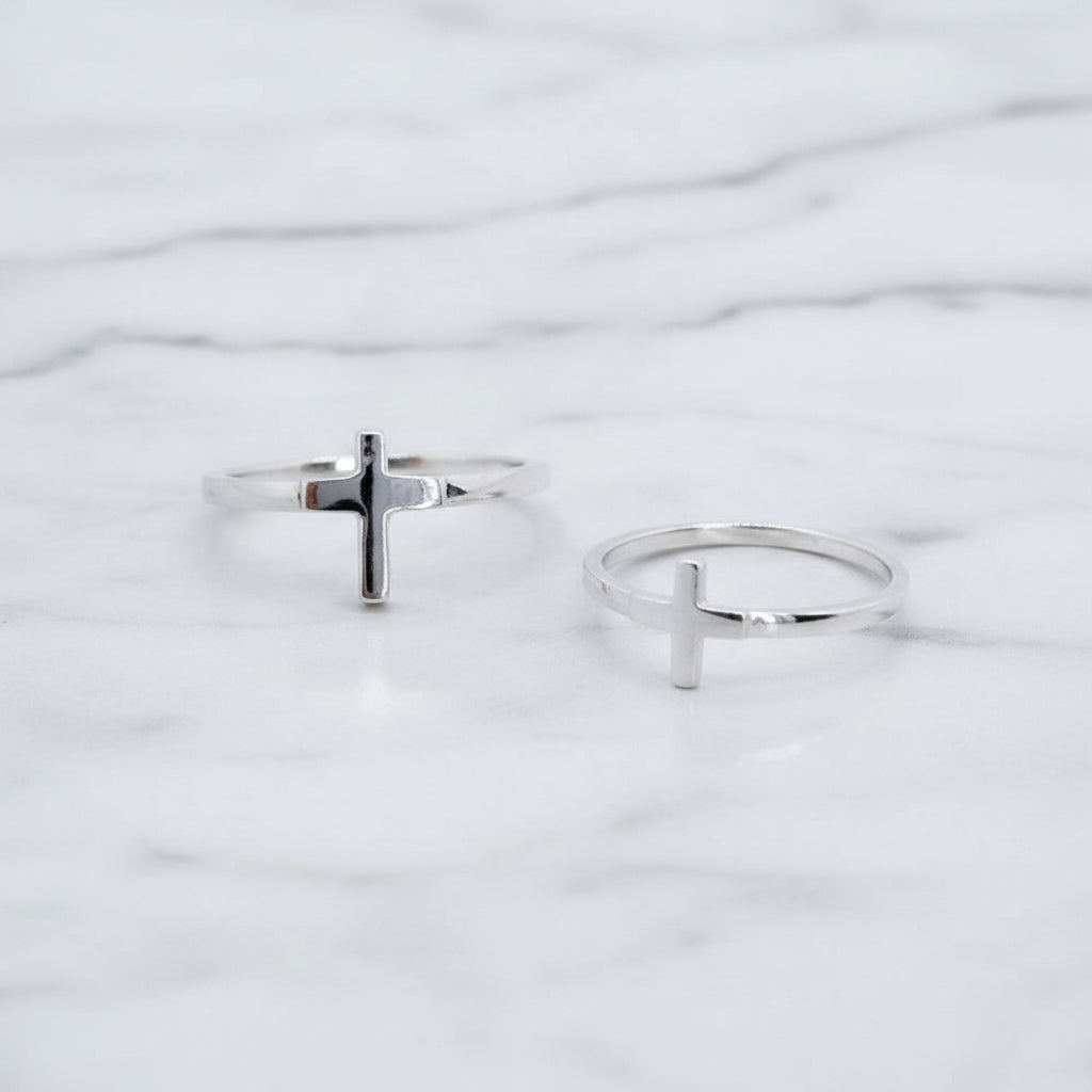 Solid Sterling Silver Cross Ring