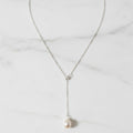 Sterling Silver Adjustable Y Shape Pearl Necklace - Terciany 