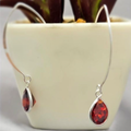 Red Teardrop Cubic Zirconia On Long Wire - Terciany 