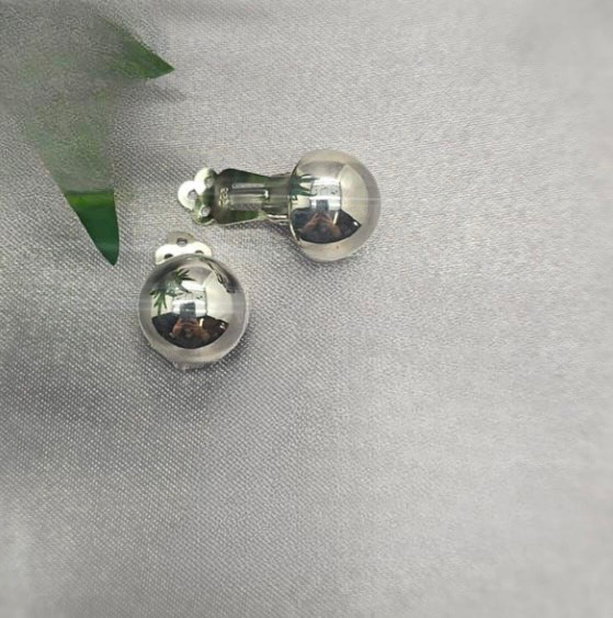 14mm ball clip-on earring