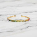 Gold Bracelet With Cubic Zirconia Stones