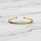 Gold Bracelet With Cubic Zirconia Stones