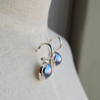Blue Mabe Pearls On Pretty Woman Hoops - Terciany 