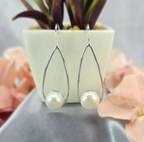 Open Oval Drop Earrings