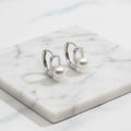 12 mm Huggies With Freshwater Pearls - Terciany 