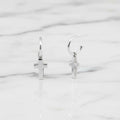 Sterling Silver Cross Pretty Woman Earrings - Terciany 
