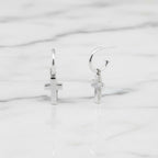 Sterling Silver Cross Pretty Woman Earrings - Terciany 