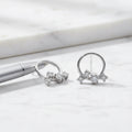 Circle Stud With Cubic Drops