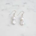 Freshwater pearl drop earrings