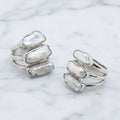 Modern Looking Ring With Three Pearls - Terciany 