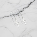 Dangly Cross drop earrings