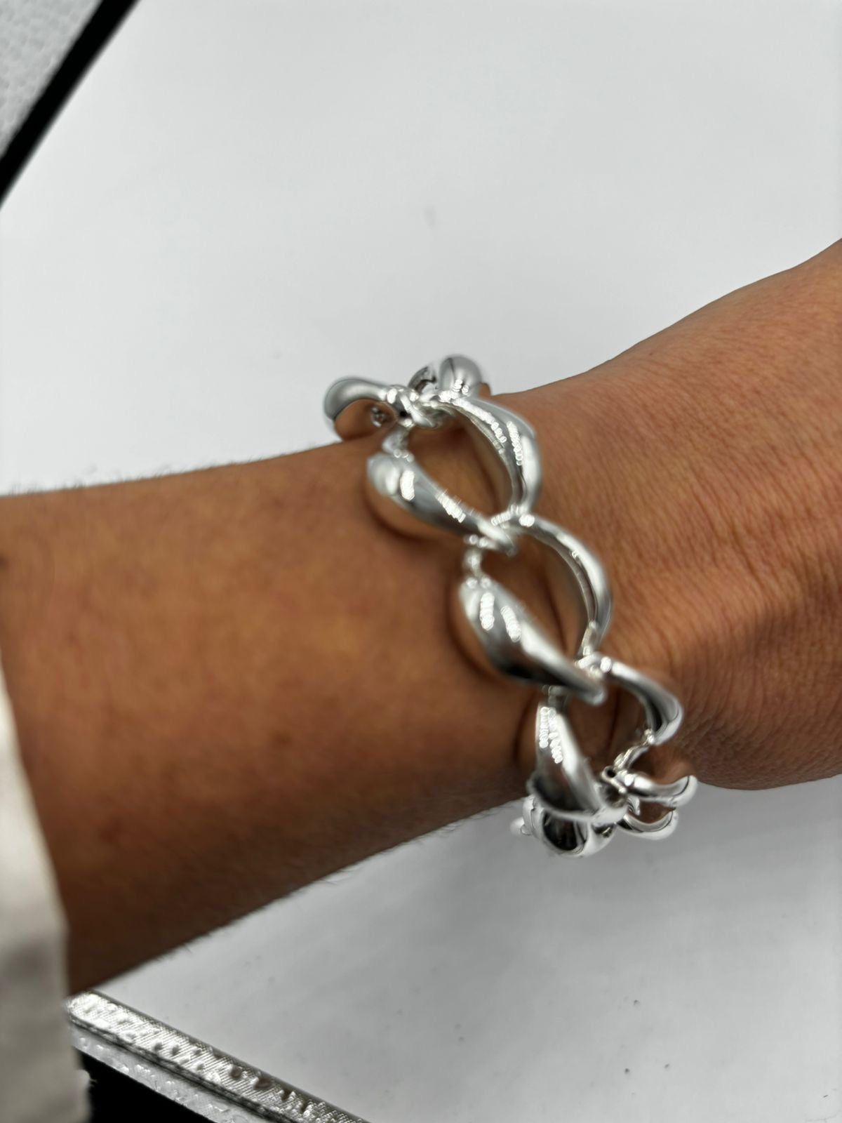 Sterling silver chunky bracelet