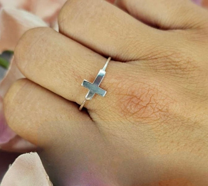 Sterling Silver Cross Ring
