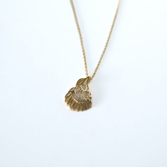 Geo Protea necklace in gold or silver