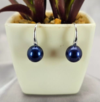 Blue Freshwater Pearl Drop Earrings - Terciany 