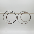 Large Sterling Silver Double Silver Earrings