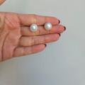 White 11-12 Mm Pearl Studs - Terciany 