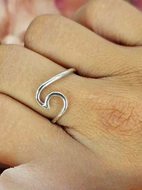 Sterling Silver Single Wave Ring