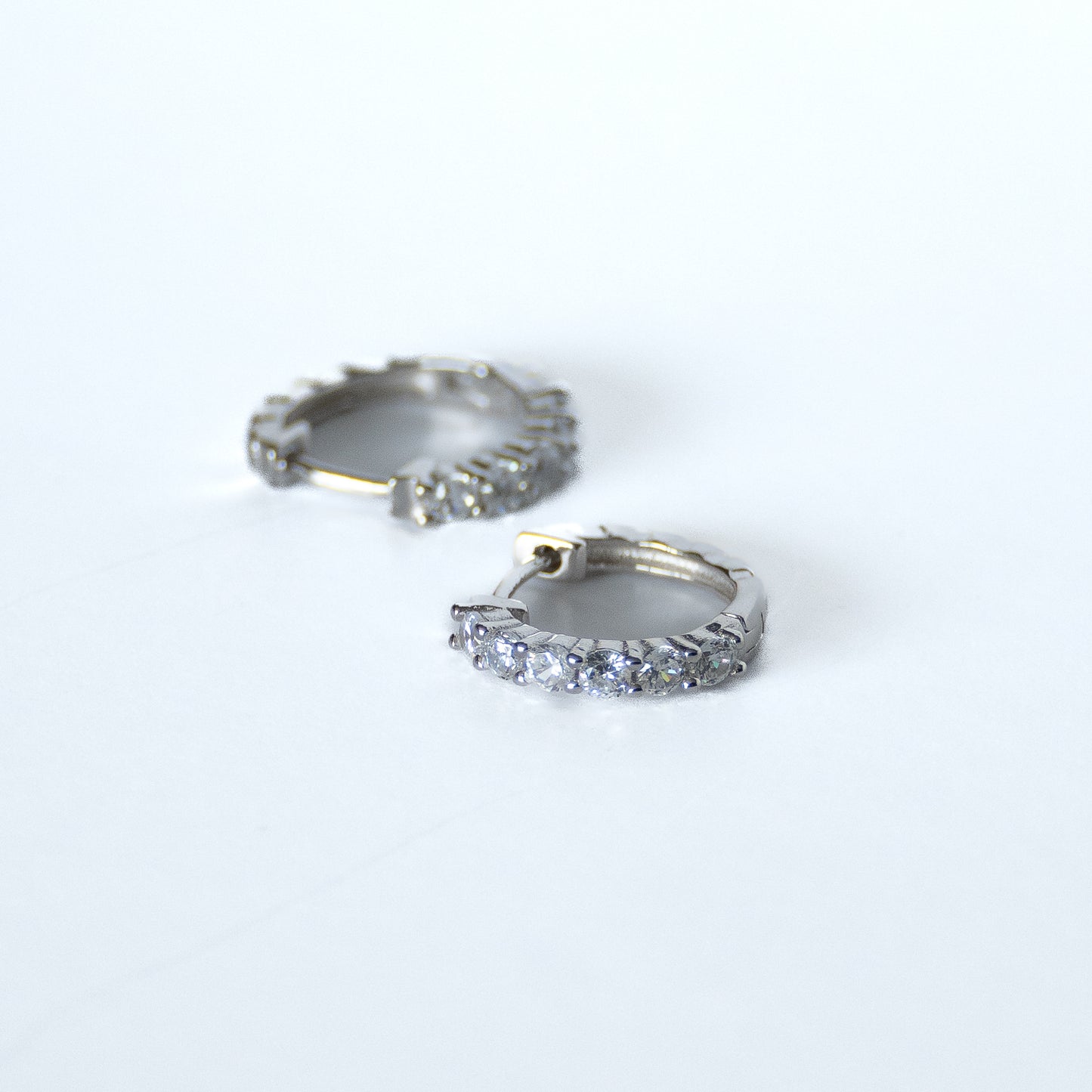 Sterling silver huggy earrings