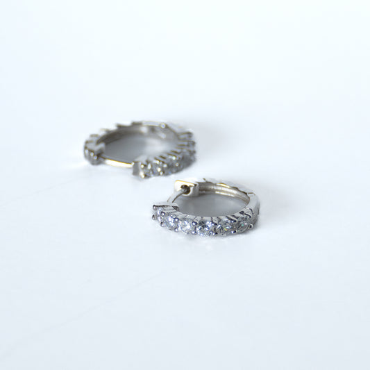 Sterling silver huggy earrings