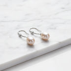 Large Hoops With Cubic Detail And Freshwater Pearls On End - Terciany 