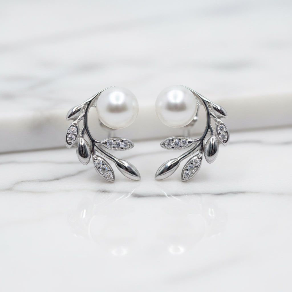 Freshwater Pearl With Silver Leaf - Terciany 