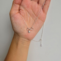 Sterling Silver Infinity Necklace With Little Heart Attached - Terciany 