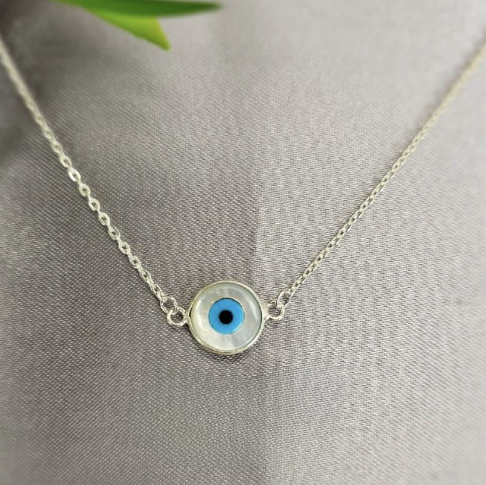 Sterling Silver Evil Eye Necklace