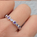 Purple Cubic Zirconia Eternity Ring - Terciany 