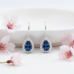 Blue Teardrop Drop Earring